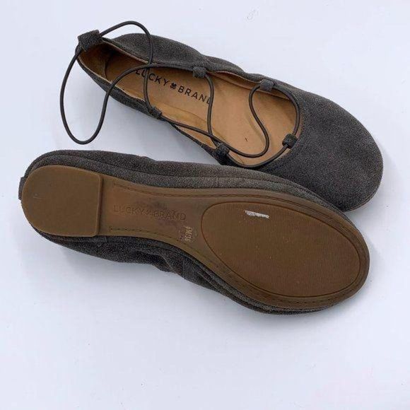 Lucky Brand GrayFaux‎ Suede Flats - Picture 3 of 4